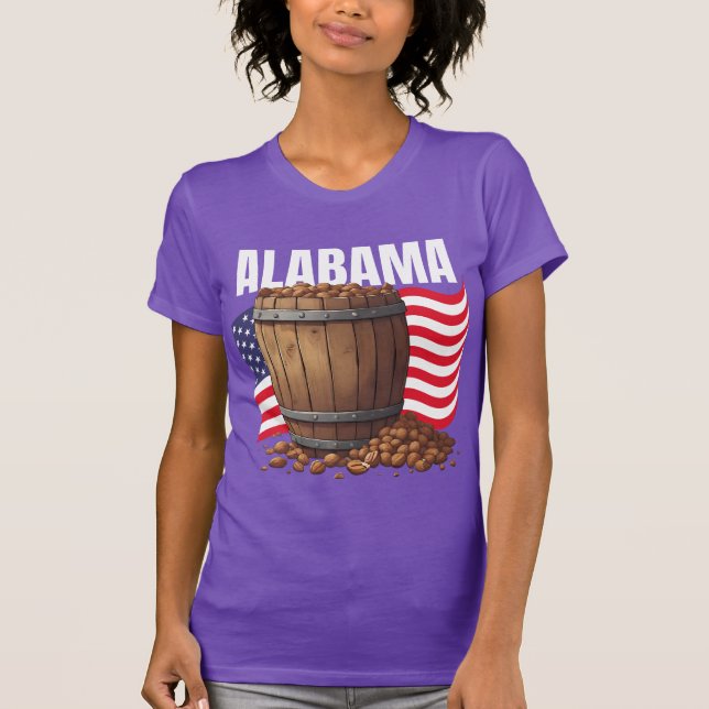 T-shirt Alabama Women's Bella+Canvas Slim Fit Dark (Devant)