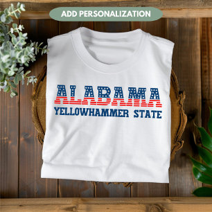T-shirt Alabama Yellowhammer État Patriotique Personnalisé