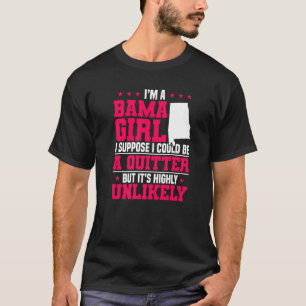 T-shirt Alabamian Funny Je Suis Une Fille Alabama Je Ne Su