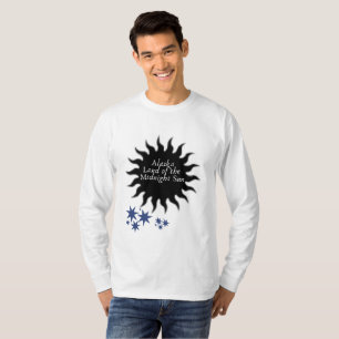 T-shirt Alaska Black Midnight Sun Art