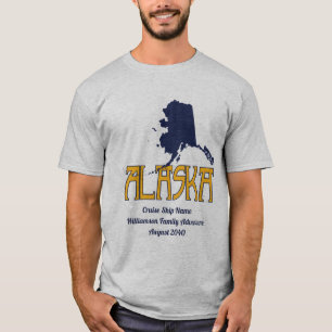 T-shirt Alaska Family Cruise Vacances Blue