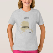 T - Shirt - Alaska Karte mit Stadt
