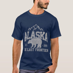 T-shirt Alaska La Dernière frontière EST 1959 Grizzly Be