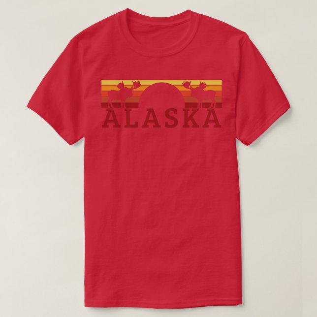 T-shirt Alaska Moose Vintage (Design devant)