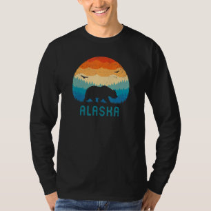 T-shirt Alaska Retro Grizzly Bear Vintage Alaskan Mountain