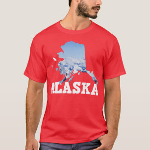T-shirt Alaska Snowy Scene Incorporé dans le plan