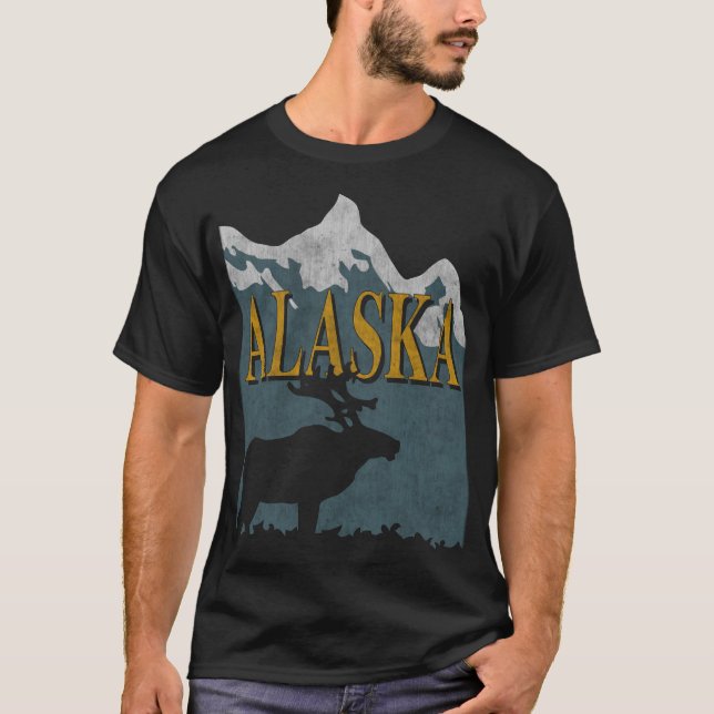 T-shirt Alaska Vintage désorganisé (Devant)