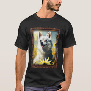 T-shirt Alaskan Klee Kai Peinture Fleur de Tournesol Maman