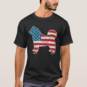 T-shirt Alaskan Malamute 4 juillet Amoureux de les chiens 