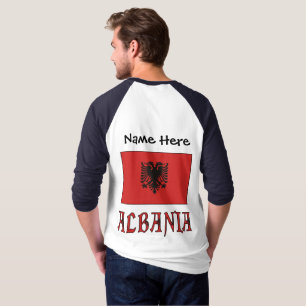 T-shirt Albanais Drapeau Albanais Personnalisé