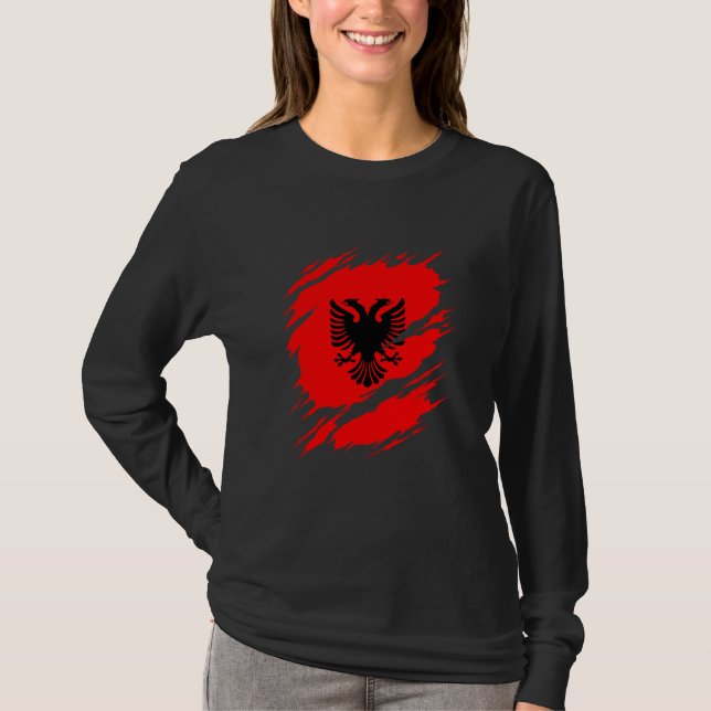 T-shirt Albania Albanian Flag (Devant)