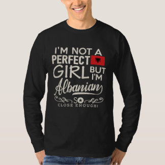 T-shirt Albania Flag Girl Albanian Pride Souvenir Women