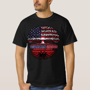 T-shirt Albanian Albania US American États-Unis