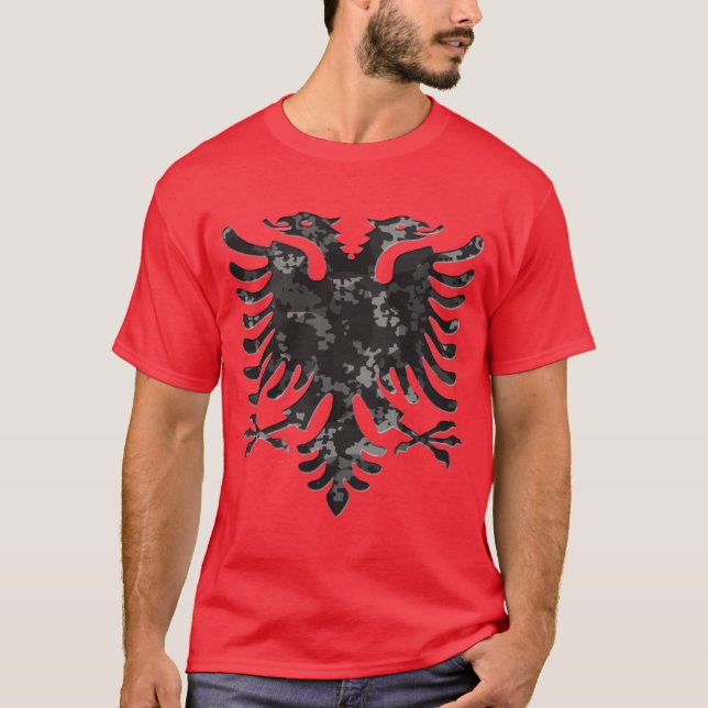T-shirt Albanian URBAN Camo Eagle 3D (Devant)