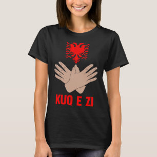 T-shirt Albanie Aigle Signe À Main Pour Albanais Et Kosova