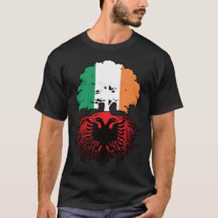 T-shirt Albanie Drapeau des racines d'arbres en Irlande