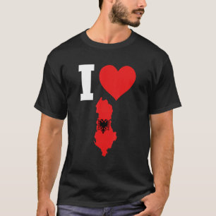 T-shirt Albanie Drapeau pour Albanie I Love Albanie