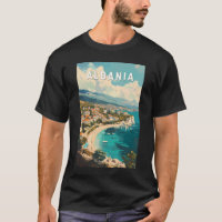 Albanie Travel Art Vintage