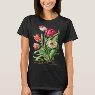T-shirt Albany New York Botanique Tulipe Florale Femmes s 