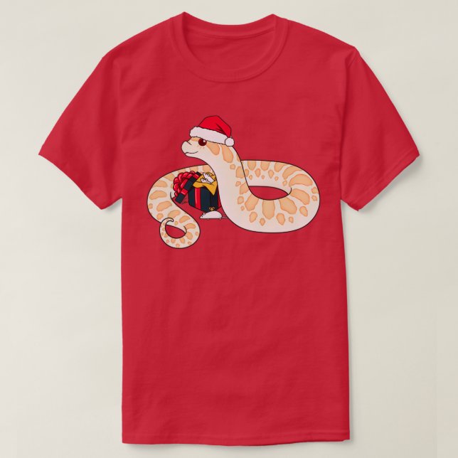 T-shirt Albino Western Hognose Snake Edition de Noël (Design devant)