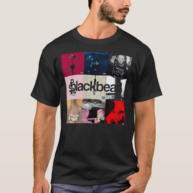 T-shirt album noir collage logo transparent Ess (Devant)