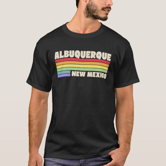 T-shirt Albuquerque New Mexico Pride Rainbow Flag Gay Prid (Devant)