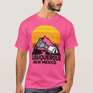 T-shirt Albuquerque Nouveau-Mexique Camping Retro Sunrise