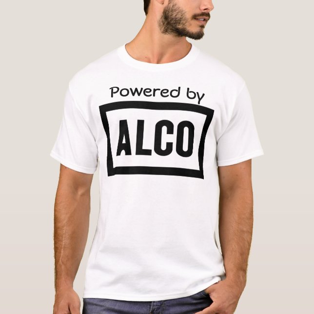 T-shirt ALCO - Actionné par Alco Locomotive Company (Devant)