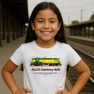 T-shirt Alco C-628 Diesel Locomotive et drapeau américain
