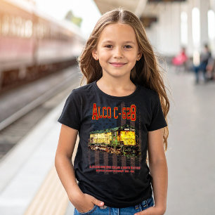 T-shirt Alco C-628 Diesel Locomotive et drapeau américain