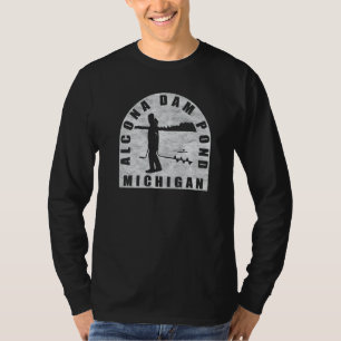 T-shirt Alcona Dam Pond Ice Fishing Michigan