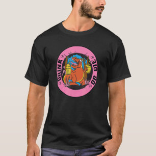 T-shirt Alcool Boisson Alcoolisee Dinosaure Bière