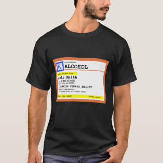 T-shirt Alcool de prescription personnalisé humoristique