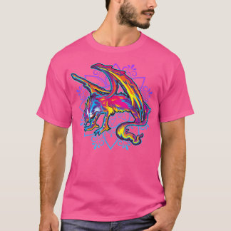 T-shirt Alebrijes Mexicanos Dragon Wolf Mexicain Folk Art