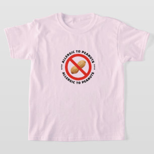 T-shirt Alerte alimentaire : allergie aux arachides