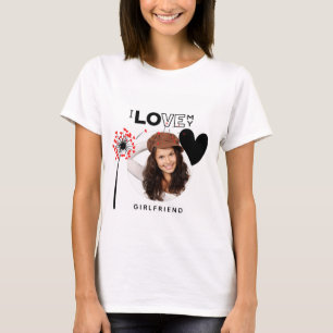 T-shirt Alerte de la copine HOTTEST ! Photo I Love My GF A