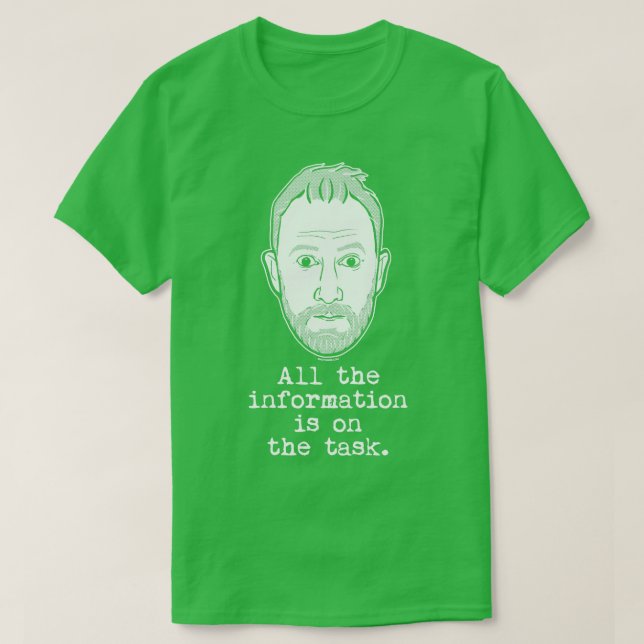 T-shirt Alex Horne Taskmaster Toute L'Information Est Sur (Design devant)