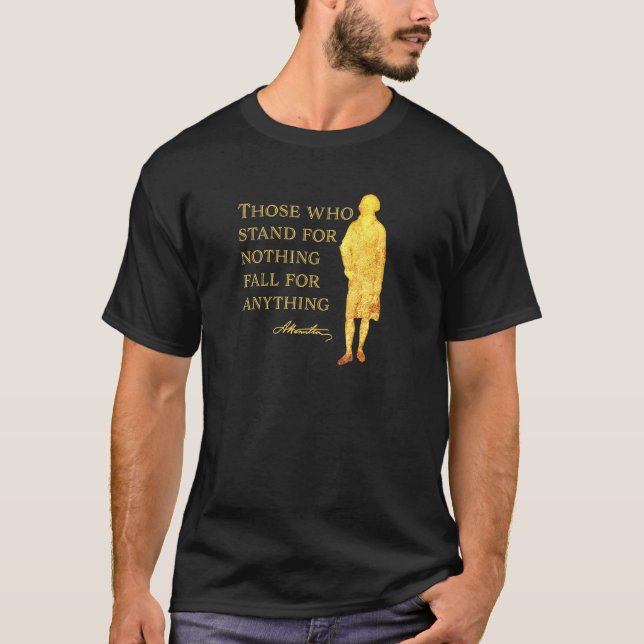 T-shirt Alexander Hamilton Histoire Usa 4 juillet Hommes F (Devant)