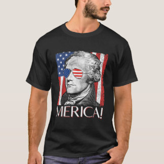 T-shirt Alexander Hamilton Merica Patriot American Drapeau