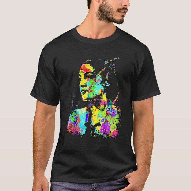 T-shirt Alexandria Ocasio Cortez Aquarelle Peinture Art T (Devant)