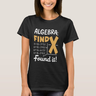T-shirt Algebra Trouver X Funny Enseignant en mathématique