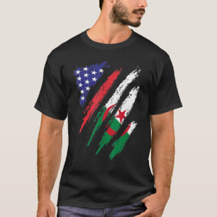 T-shirt Algérie American Gros Drapeau USA Patriot Heritage