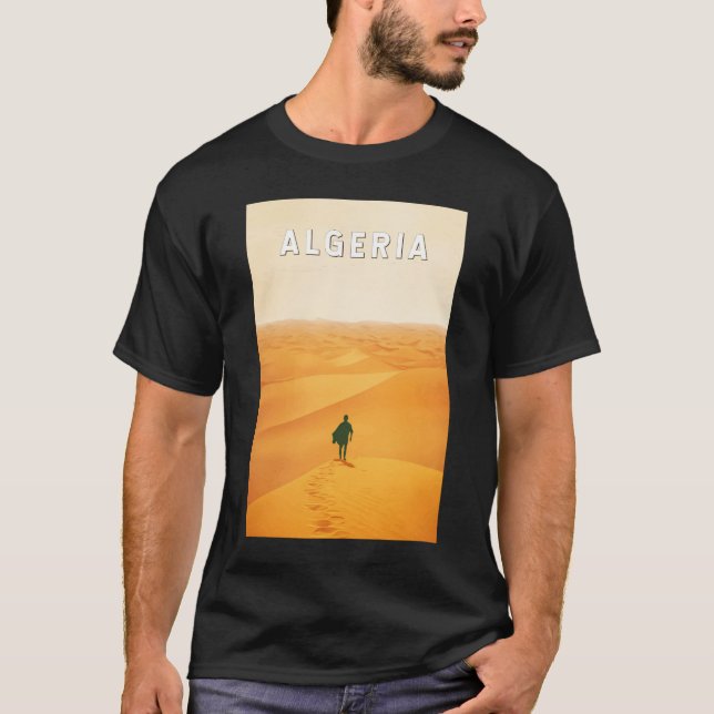 T-shirt Algérie Travel Art Vintage (Devant)