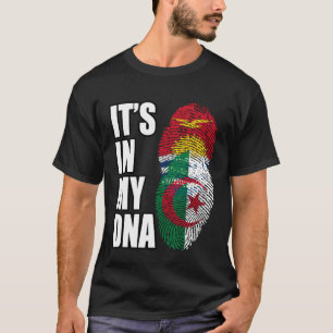 T-shirt Algérien Et Kiribati Mélangent Le Drapeau Du Patri