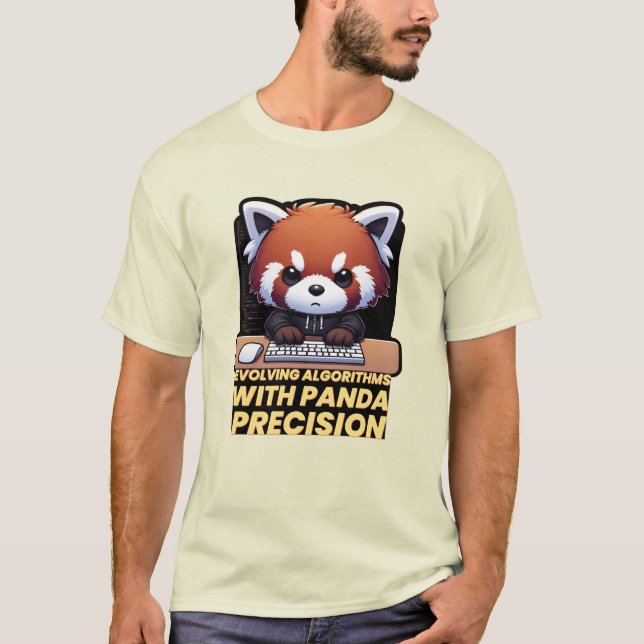 T-shirt Algorithmes évolutifs avec précision Panda (Devant)