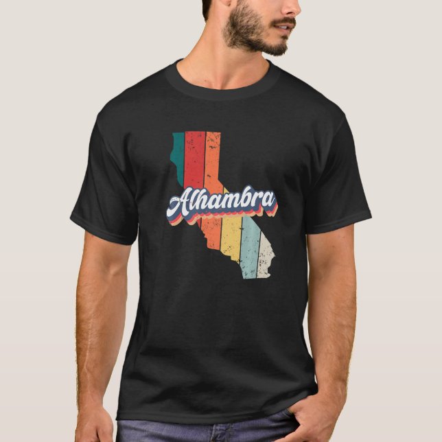 T-shirt Alhambra City Retro Maison Vintage Californie (Devant)