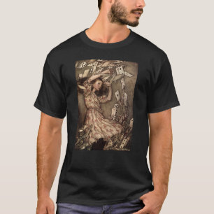 T-shirt Alice a grouillé par des cartes de jeu