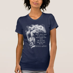 T-shirt Alice au pays des merveilles; Cheshire Chat avec A