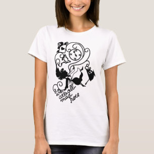 T-shirt Alice au pays des merveilles. Illustration silhoue