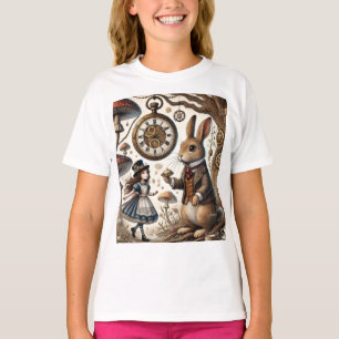 T-shirt alice au pays des merveilles lapin blanc